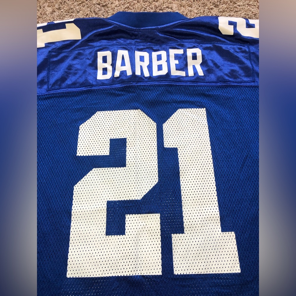 Vintage Reebok New York Giants Tiki Barber #21 NFL On-Field Jersey Men's Size XL - Picture 9 of 11